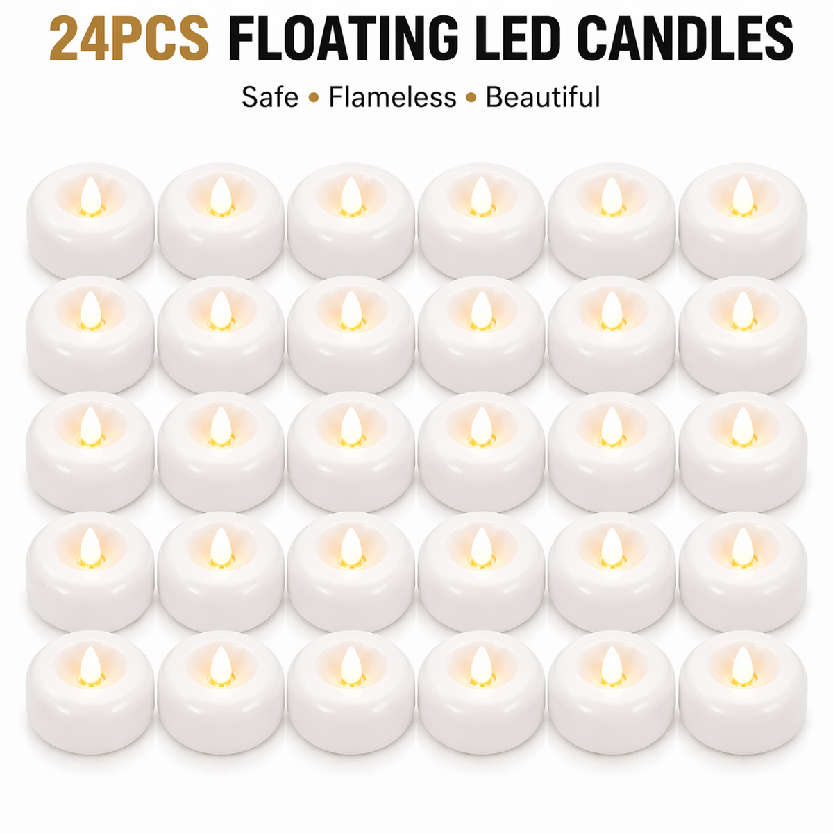 Water-Activated Waterproof Flameless Floating LED Candles