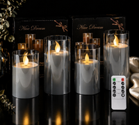 Smoky Grey Flicker Candle