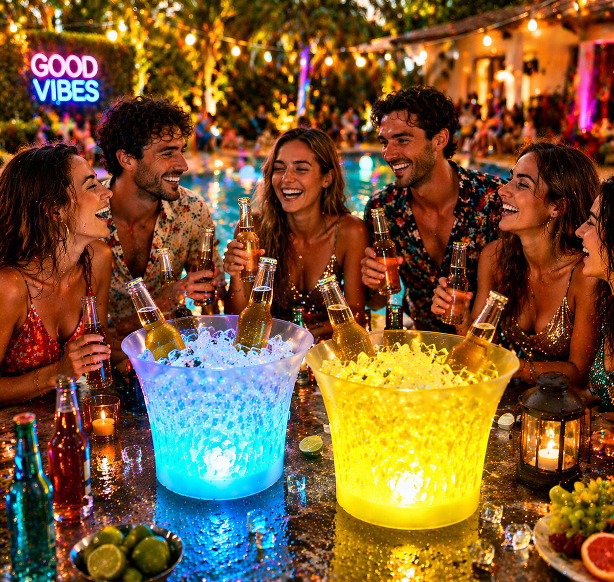 Glow Ice Bucket Speaker – 7L Bluetooth Party Bucket