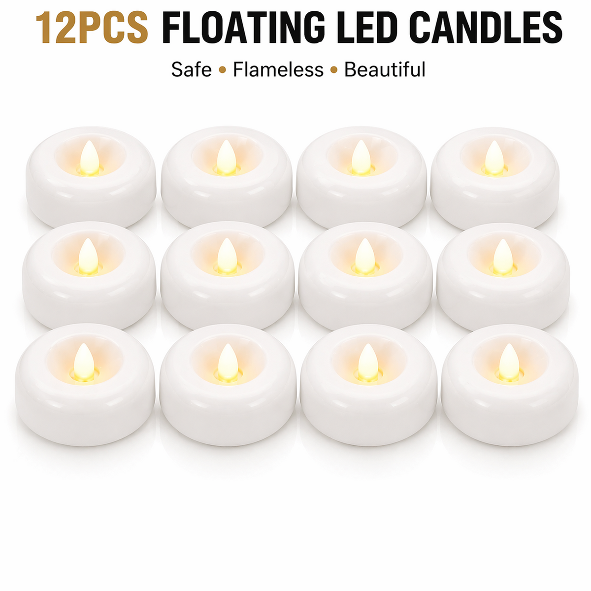 Water-Activated Waterproof Flameless Floating LED Candles