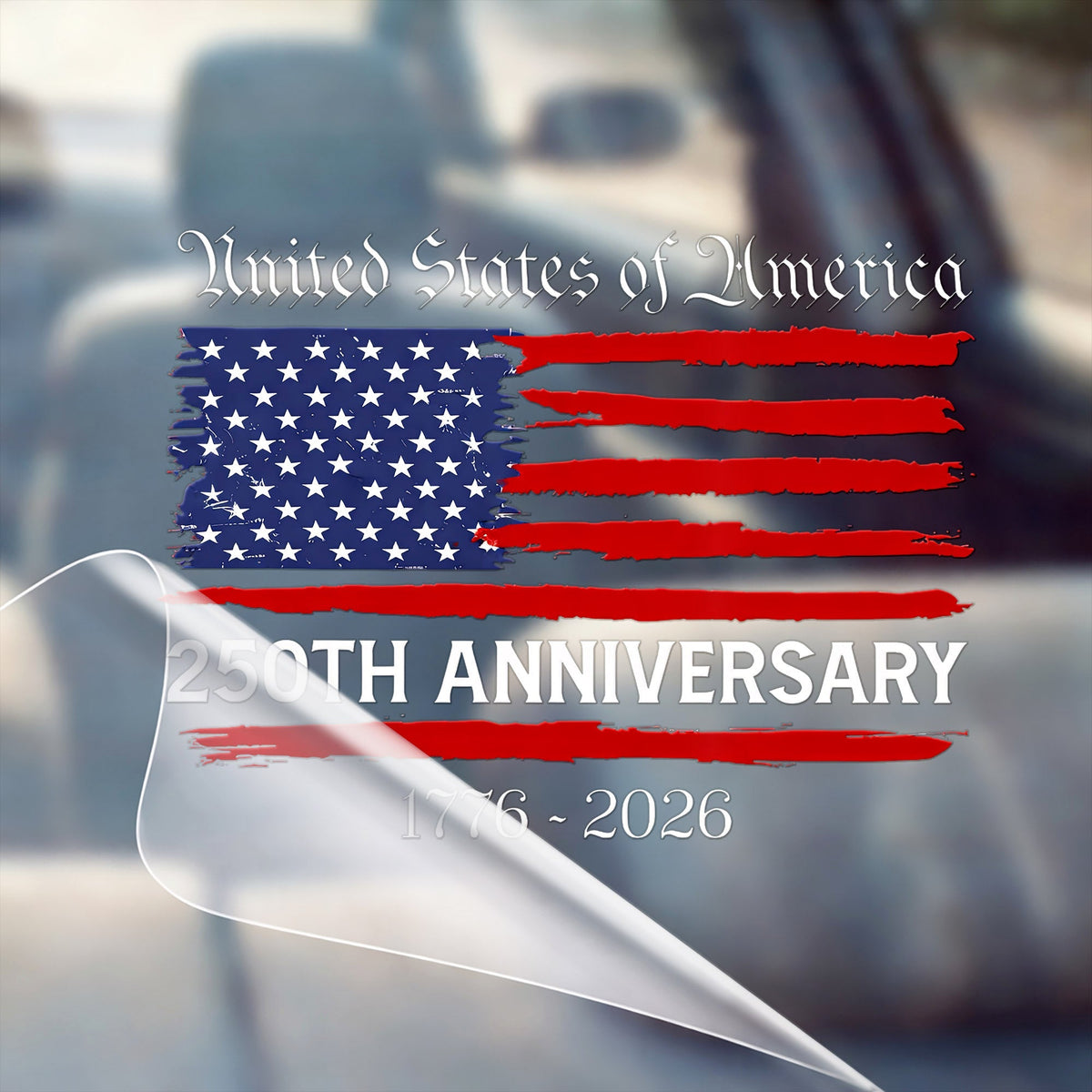 United States 250th Anniversary - Patriotic Flag Decal Sticker