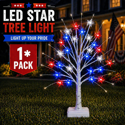 Deluxe Patriotic LED Star Tree Lights